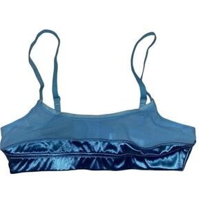 Weekday Blue Chimera Soft Bra Satin Women's Size XS